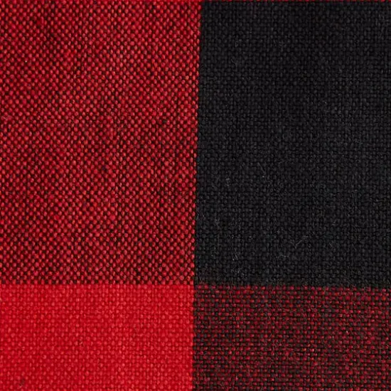 DII&reg; 72" Reversible Gingham & Buffalo Check Table Runner Red/Black {6}