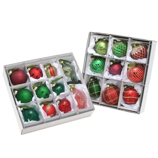 20ct. Rural Homestead Collection Glass Ornaments {1}