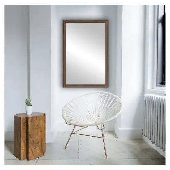 Timeless Frames&reg; Wright Walnut 24" x 37" Framed Mirror {4}