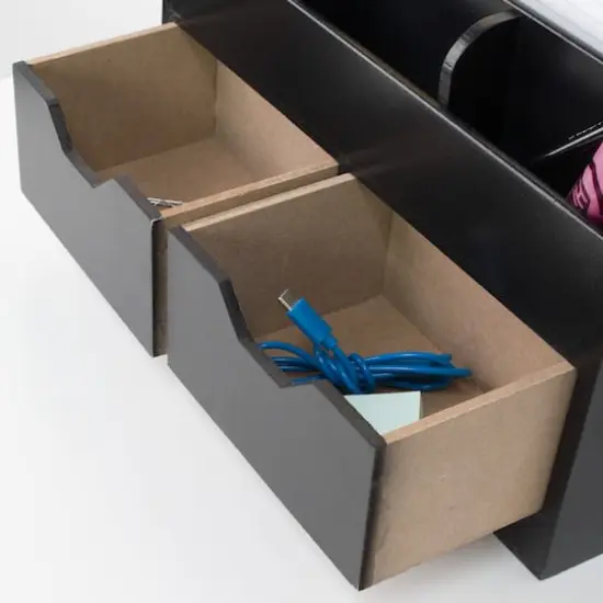 American Art Décor™ Black Space Saving Desk Organizer with USB Port {3}