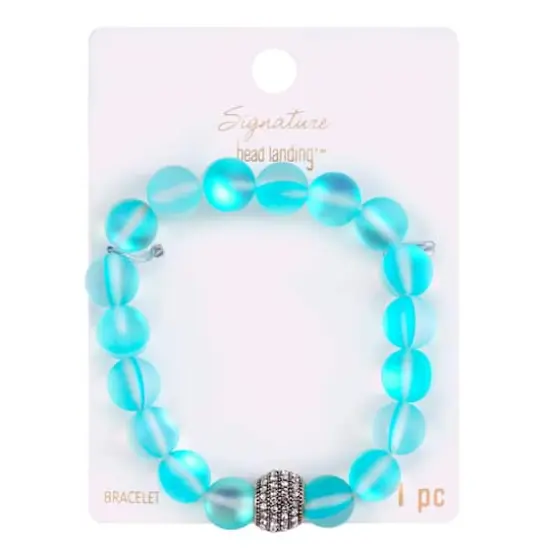 Signature Color Shop Blue Glass & Pave Bead Bracelet by Bead Landing&trade; {1}