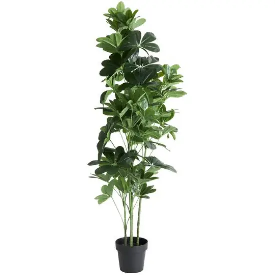 5ft. Potted Green Faux Foliage Artificial Money Tree {4}