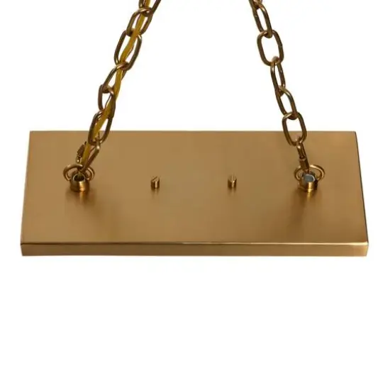 Hello Honey® Robert Stevenson Lighting Lorne 34" Brushed Gold 5-Light Metal and Frosted Glass Chandelier {9}