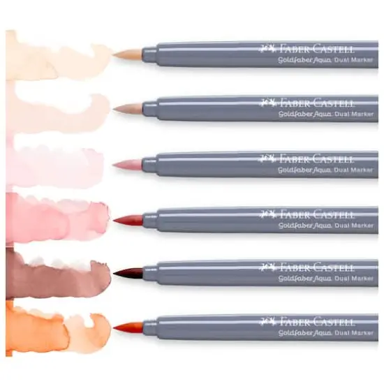 Goldfaber Portrait Dual Ended Aqua Marker 6ct. {5}