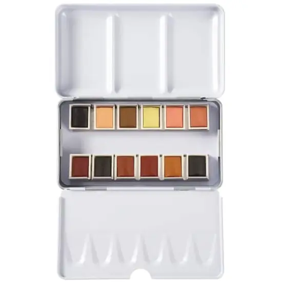 12 Half Pans Portrait Watercolor Set by Artist's Loft&trade; {9}