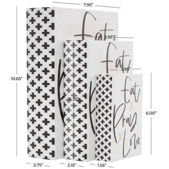 White Eat, Pray, Love Book Storage Box Set {7}