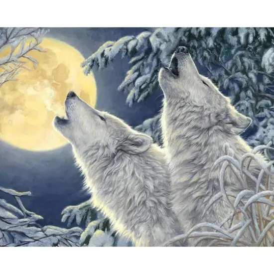 Crafting Spark Two Wolves Diamond Painting Kit {3}