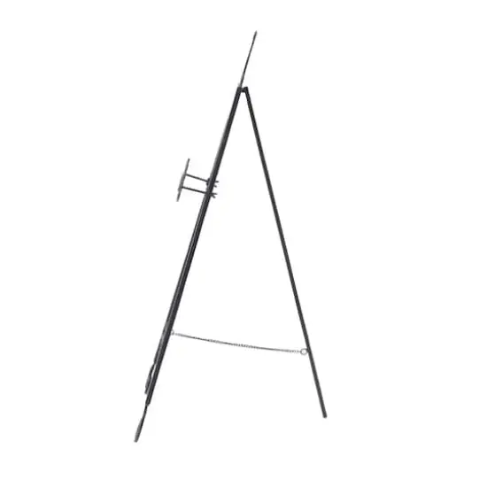 Traditional Black Iron Floor Easel, 46" x 21" x 22" {4}