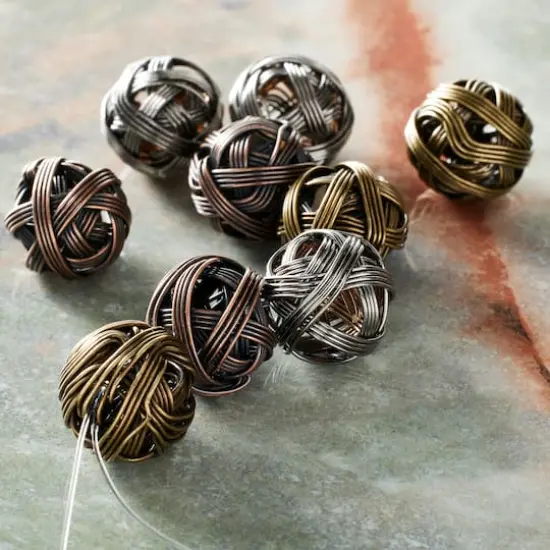 Multicolor Wire Ball Metal Beads, 15mm by Bead Landing&trade; {3}