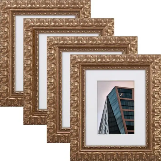Craig Frames 4 Pack Bravada Ornate Bronze Picture Frame with Mat {6}