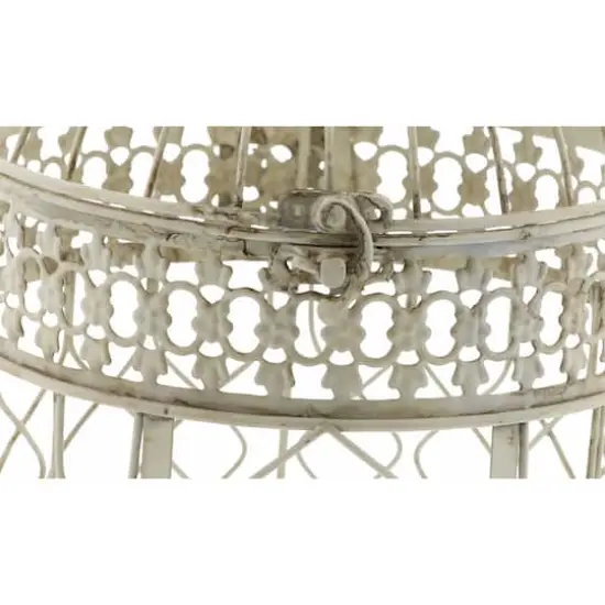Cream Metal Vintage Birdcage Set {5}