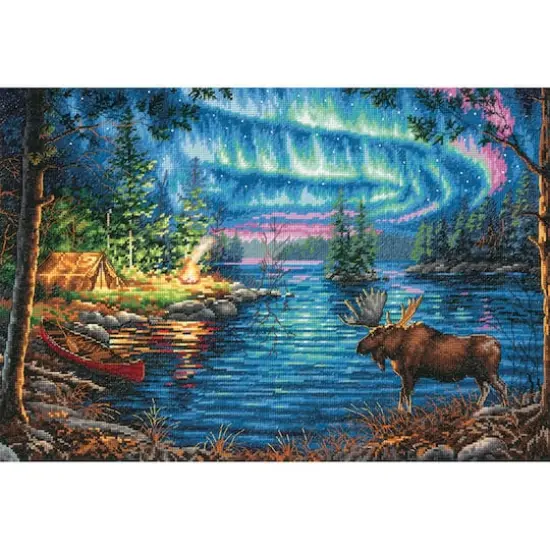 Dimensions&reg; Gold Collection Northern Night Counted Cross Stitch Kit {3}