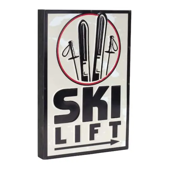 15.75" Ski Lift Lodge Sign D&eacute;cor {1}