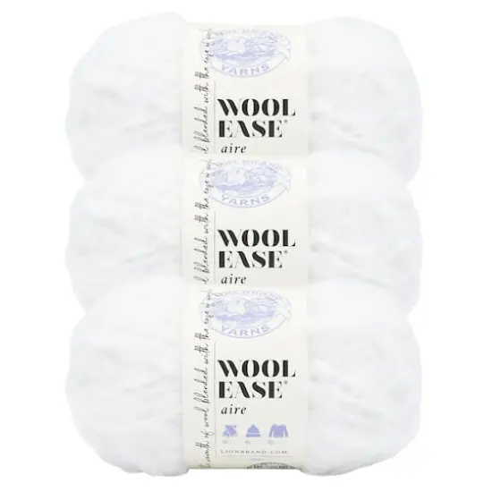 3 Pack Lion Brand&reg; Wool-Ease&reg; Aire Yarn Marshmallow {1}