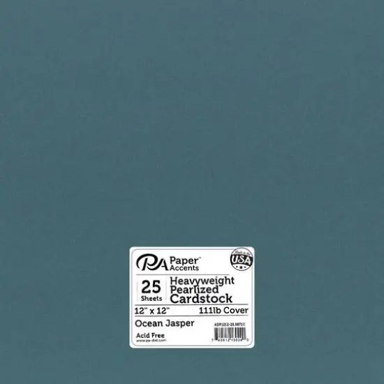 PA Paper&trade; Accents Pearlized 12" x 12" 111lb. Cardstock, 25 Sheets Ocean Jasper {1}