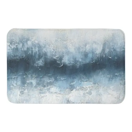 Painterly Abstract Waves Bath Mat {1}