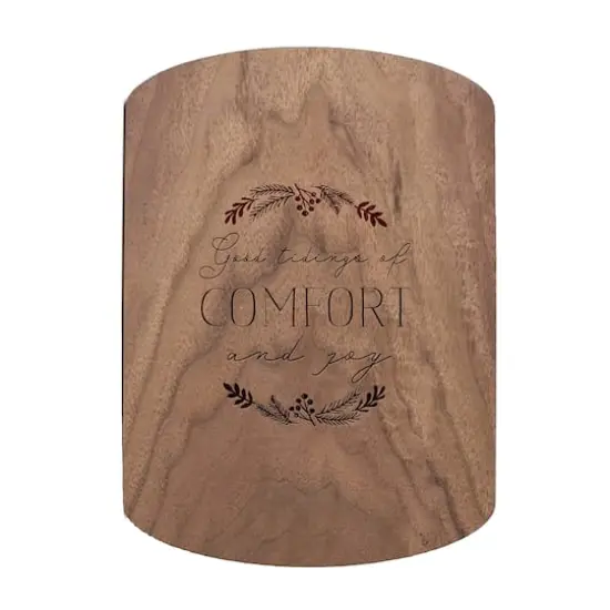 Comfort and Joy 11" x 8" Walnut Oval Cutting Board {1}