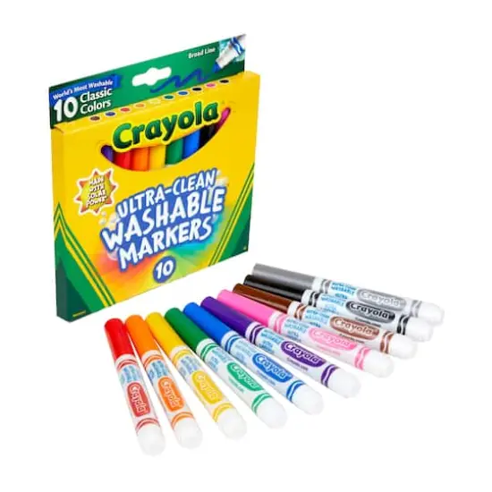 Crayola&reg; Ultra-Clean Broad Line Classic Color Markers, 10 Count {7}