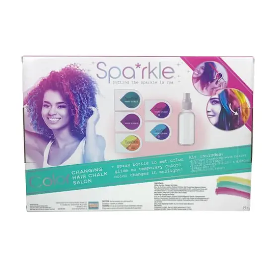 Bright Stripes Spa*rkle Color Changing Hair Chalk Set {5}