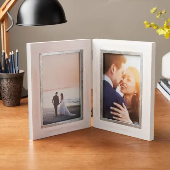 Expressions&trade; 2 Opening 5" x 7" White Hinged Collage Frame by Studio D&eacute;cor&reg; {3}