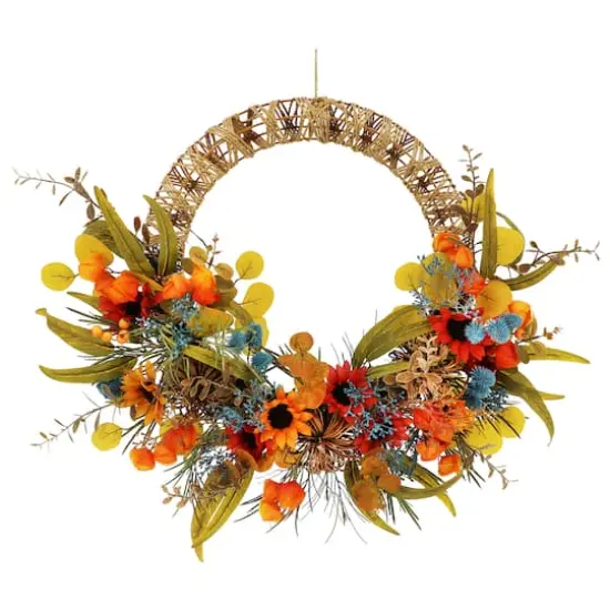 24" Designer Premium Floral Sunflower Mix Wreath by Ashland&reg; {1}