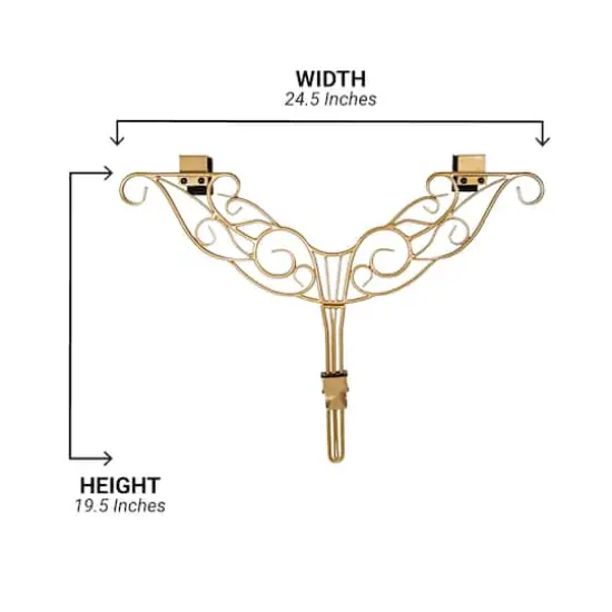 Village Lighting Adjustable Antler Wreath Hanger Gold {12}