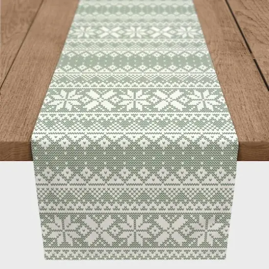 72" Sage Sweater Twill Table Runner {1}