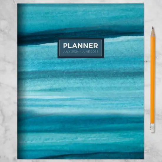 TF Publishing 2024-2025 Medium Blue Watercolor Monthly Planner {6}
