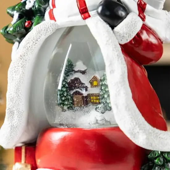 Glitzhome® 100mm Christmas Resin Lighted Snowflakes Snowman Waterglobe {6}