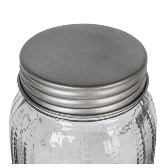 Hello Honey Coffee Embossed Glass Jar with Metal Lid {7}