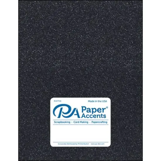 PA Paper&trade; Accents Glitter 8.5" x 11" Cardstock, 15 Sheets Black {1}