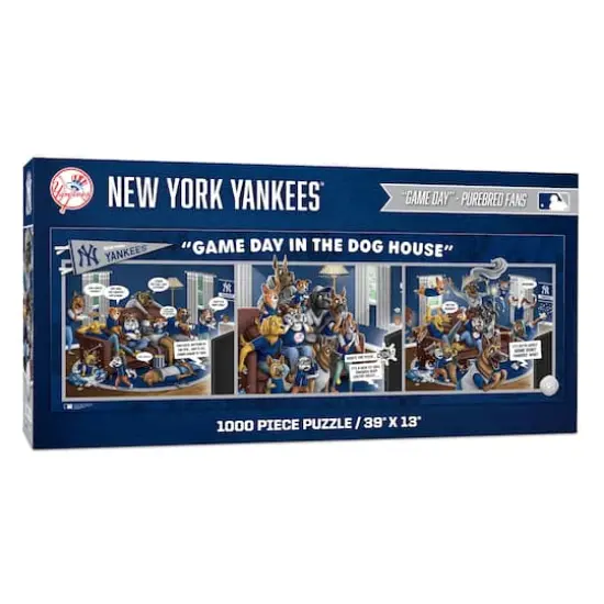 MLB Game Day in the Dog House 1,000 Piece Puzzle New York Yankees {1}