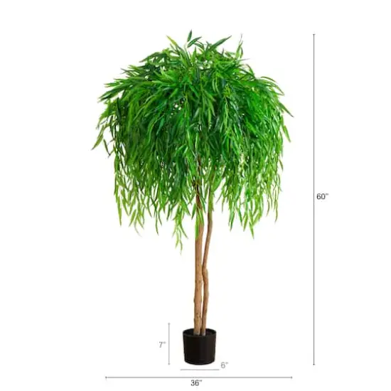 5ft. Real Touch Potted Willow Tree {6}