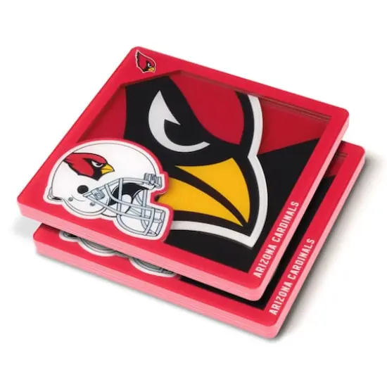 NFL 3D Logo Series Coaster Set Arizona Cardinals {1}