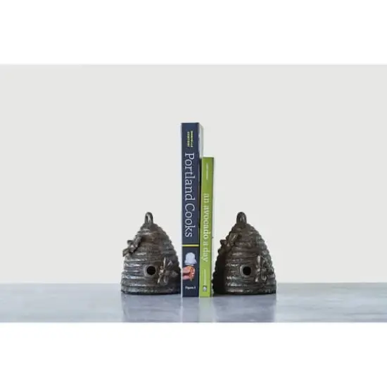 Hello Honey&reg; Cast Iron Beehive Bookends Set {1}