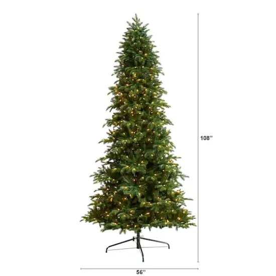 9ft. Pre-Lit South Carolina Fir Artificial Christmas Tree, Clear Lights {8}