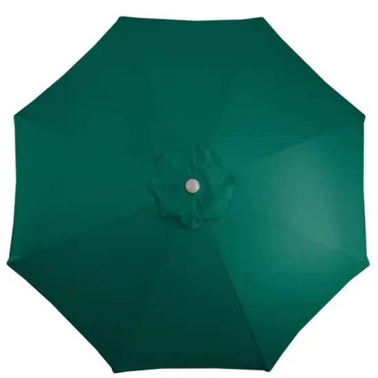 9ft. Outdoor Patio Market Umbrella with Hand Crank & Tilt Hunter Green/Brown {5}