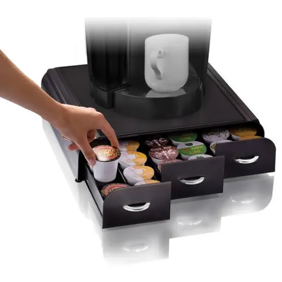 Mind Reader Black 36 Capacity 'Anchor' Triple Drawer Single Serve Coffee Pod Holder {13}