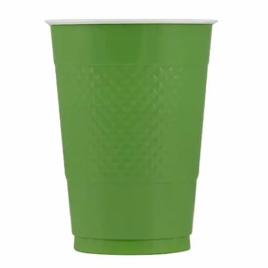 JAM Paper 16oz. Plastic Party Cups, 20ct. Green {3}