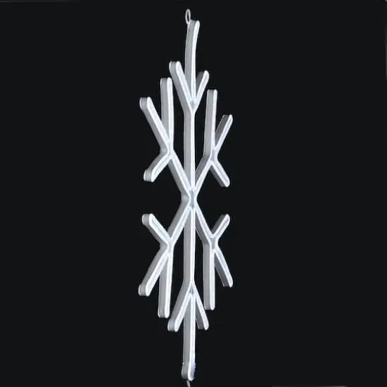 18" Neon Style Lighted Snowflake Wall Accent {5}