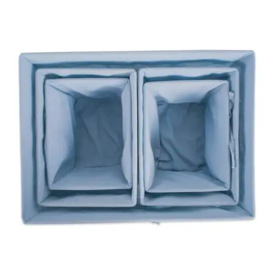 DII&reg; Chicken Wire Basket with Liner Set Washed Denim {7}