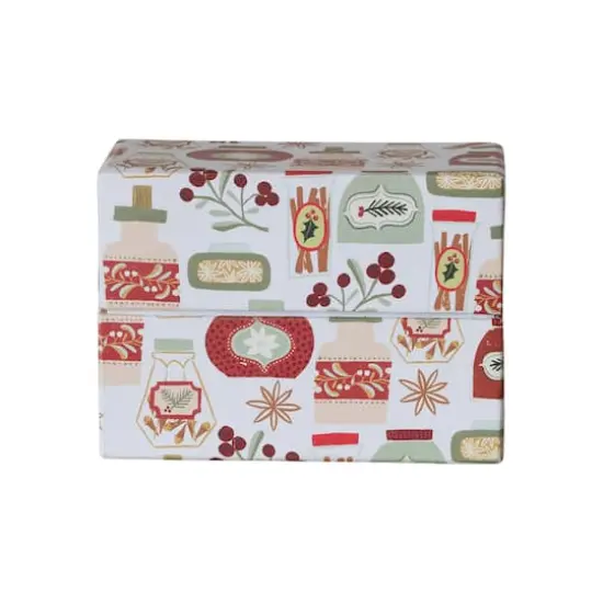 Hello Honey&reg; 5.5" x 4" Holiday Printed Paper Recipe Box with Cards {4}