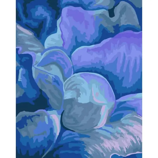 8" x 10" Abstract Flower Paint-by-Number Kit with Wood Display Hanger by Artist's Loft&reg; {1}