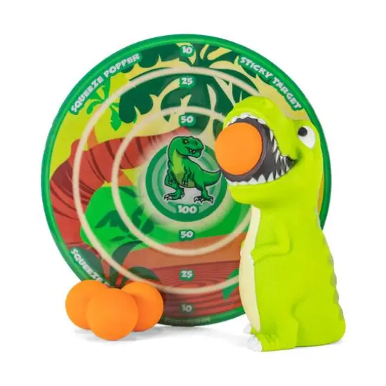 T-Rex Squeeze Popper with Sticky Target {5}