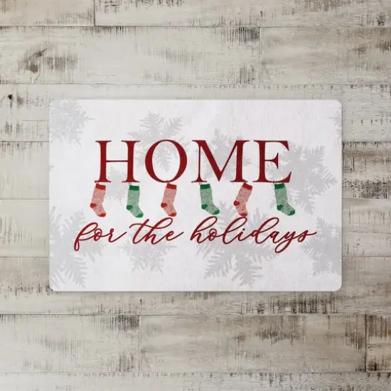 Home for the Holidays Stockings Floor Mat {3}