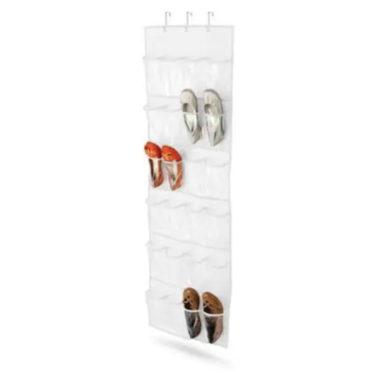24 Pocket OTD Shoe Organizer White {1}