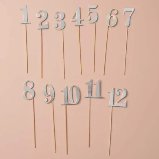 1-12 Silver Table Numbers by Celebrate It&trade; {7}