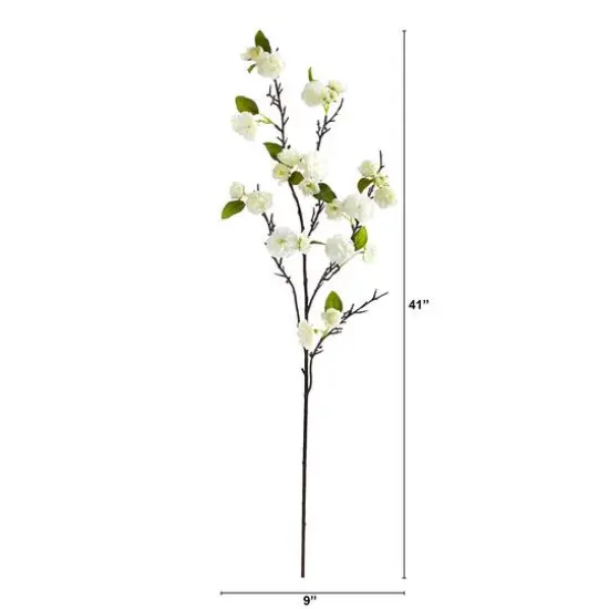 41'' Cherry Blossom Artificial Flower Spray, 3ct. White {4}