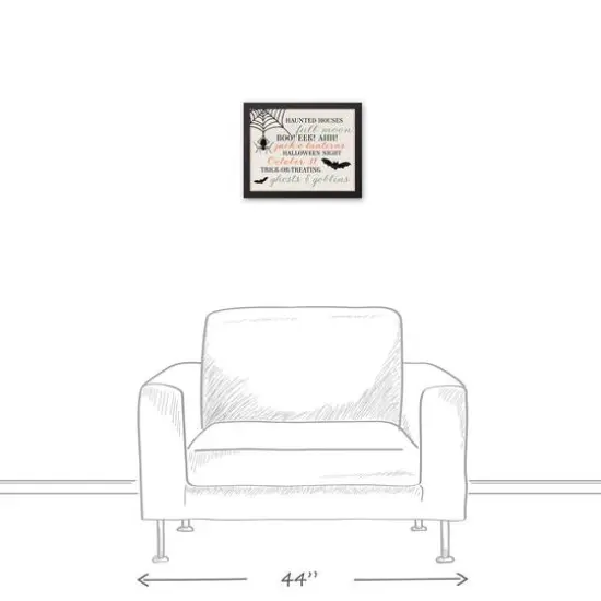 Halloween Things Black Framed Canvas Wall Art {5}