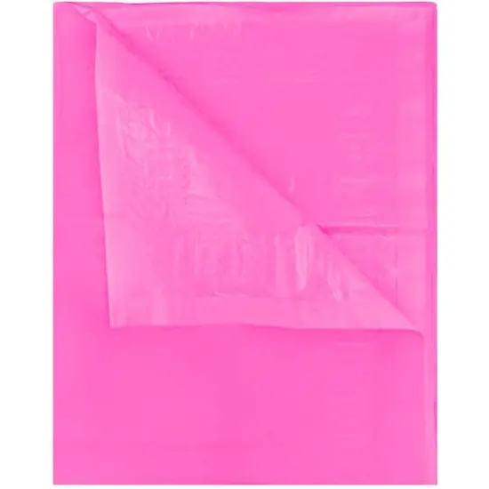JAM Paper 108" Rectangular Plastic Lined Paper Table Cover Fuchsia Pink {4}